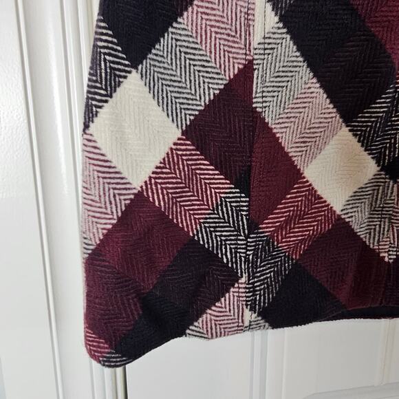 Free People Mini Skirt Womens Small Red Twiggy Herringbone Y2K Clueless Preppy - Picture 3 of 9